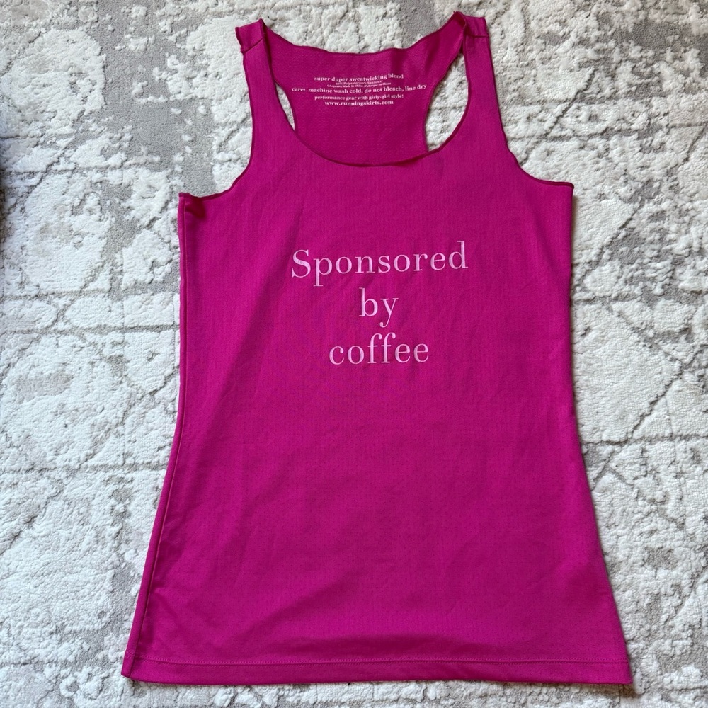 Pink Tank Top - Sponsored by Coffee